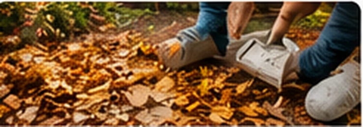 Seasonal garden maintenance and leaf cleanup
