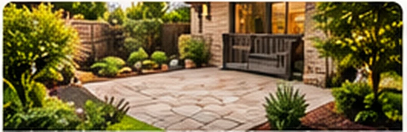 Landscaped patio and garden project